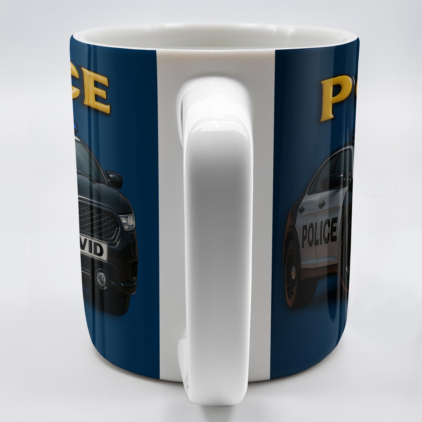 Police Car & Siren - Personalized Coffee Mug for Police Officer