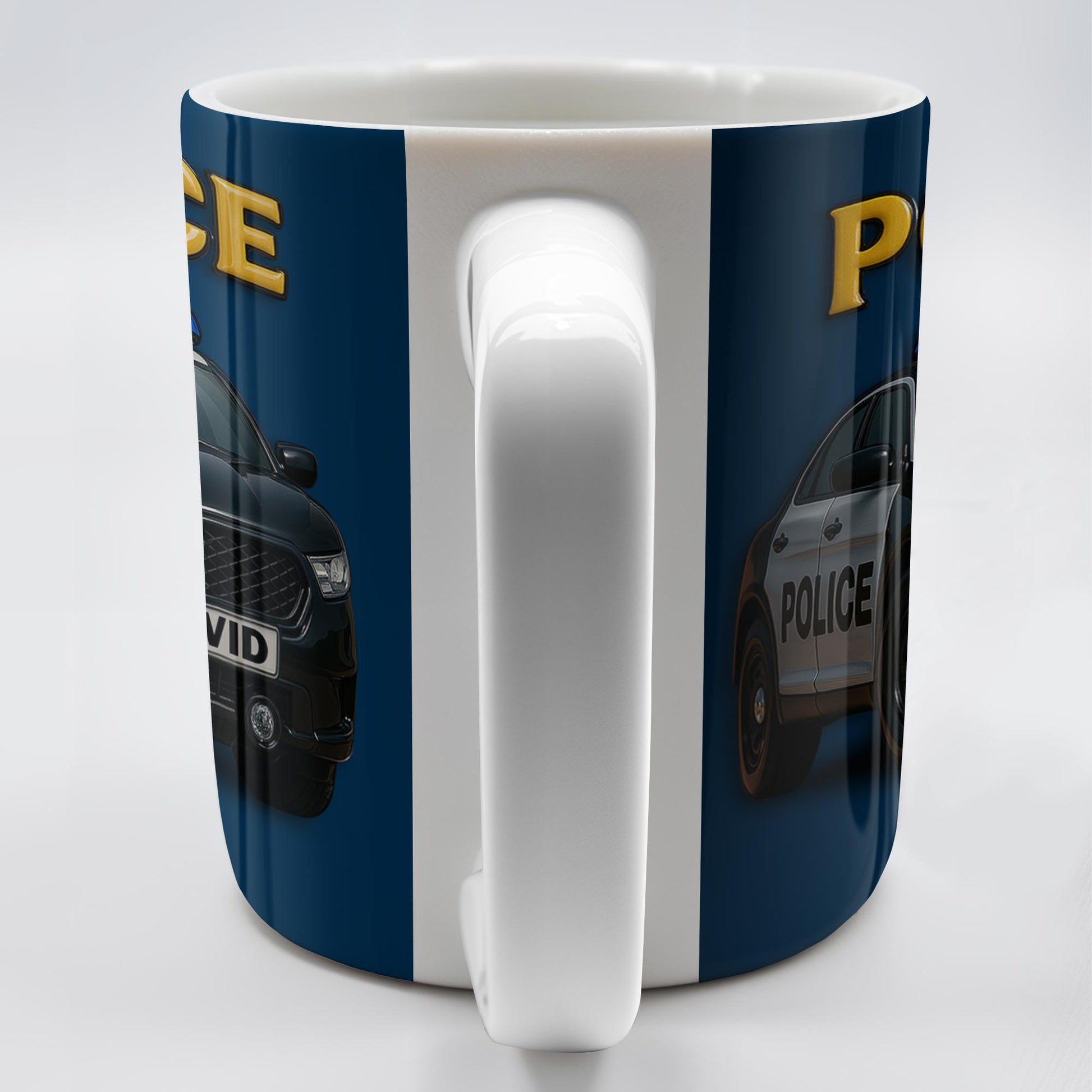 Police Car & Siren - Personalized Coffee Mug for Police Officer