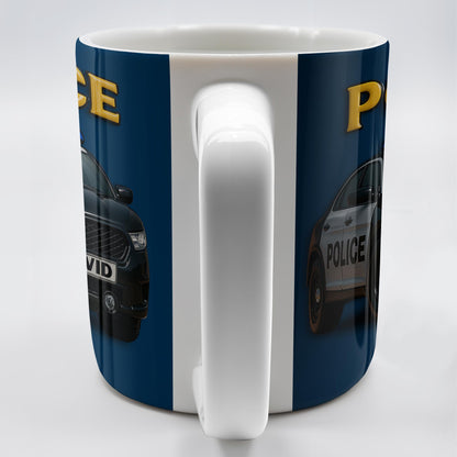 Police Car & Siren - Personalized Coffee Mug for Police Officer