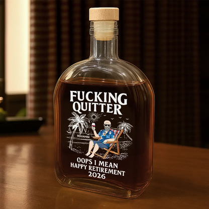 Funny,Retirement,Parents,Gift For Yourself,Gift For Women,Gift For Men,Gift For Grandparents,Gifts For Colleagues - Oops I Mean Happy Retirement - Personalized Whiskey Bottle