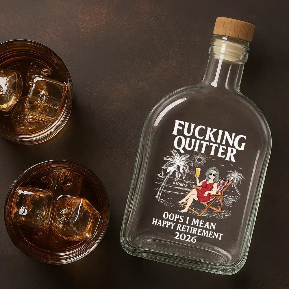 Funny,Retirement,Parents,Gift For Yourself,Gift For Women,Gift For Men,Gift For Grandparents,Gifts For Colleagues - Oops I Mean Happy Retirement - Personalized Whiskey Bottle