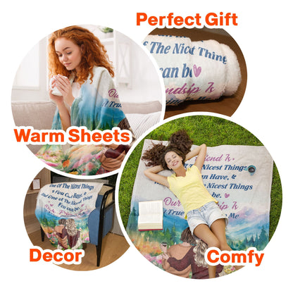 Our Friendship Is A True Blessing To Me - Personalized Blanket