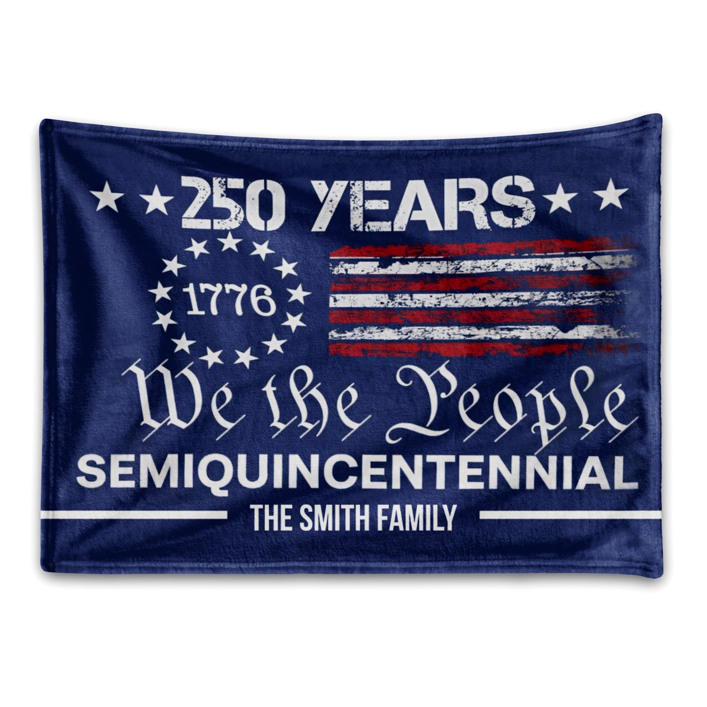 Custom Family Name Blanket - “We the People 250 Years”