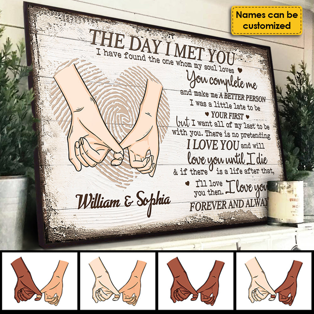 Love You Forever And Always - Personalized Couples Poster / Canvas