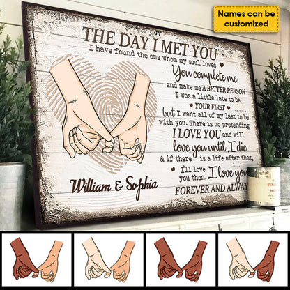 Love You Forever And Always - Personalized Couples Poster / Canvas