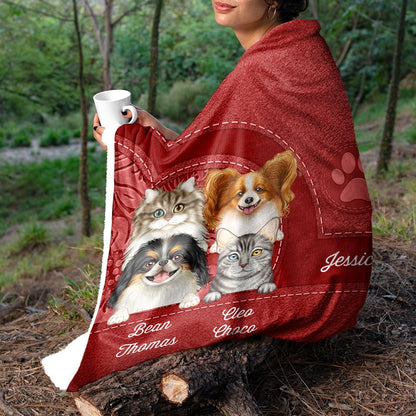 Personalized Dog Mom Cat Mom Blanket - Custom Pet Lovers Gift
