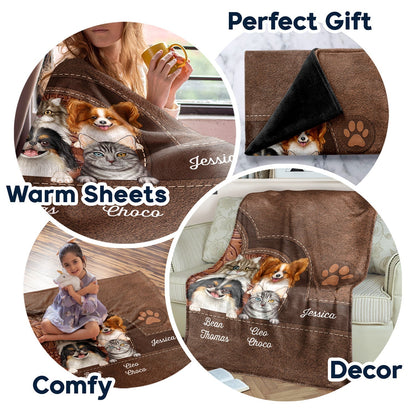 Personalized Dog Mom Cat Mom Blanket - Custom Pet Lovers Gift