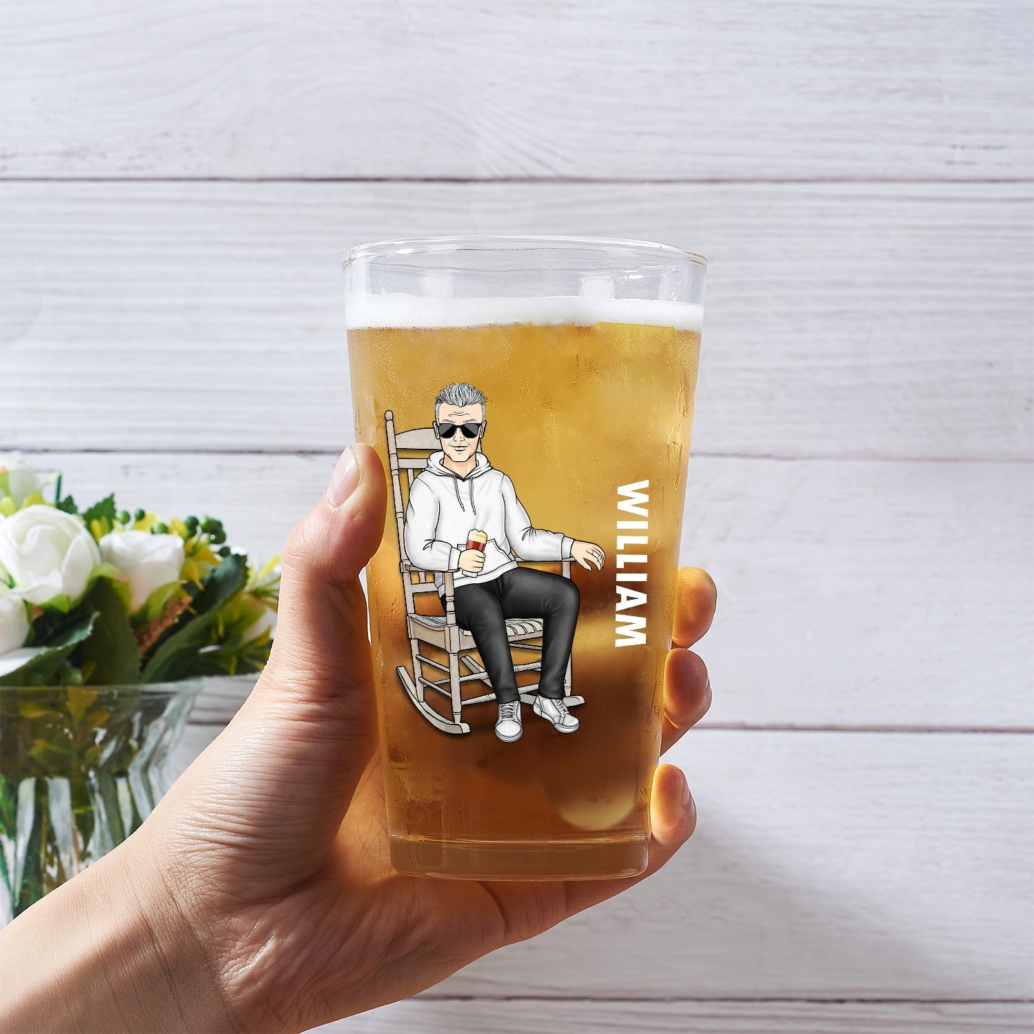 The Legend Has Retired - Personalized Beer Glass