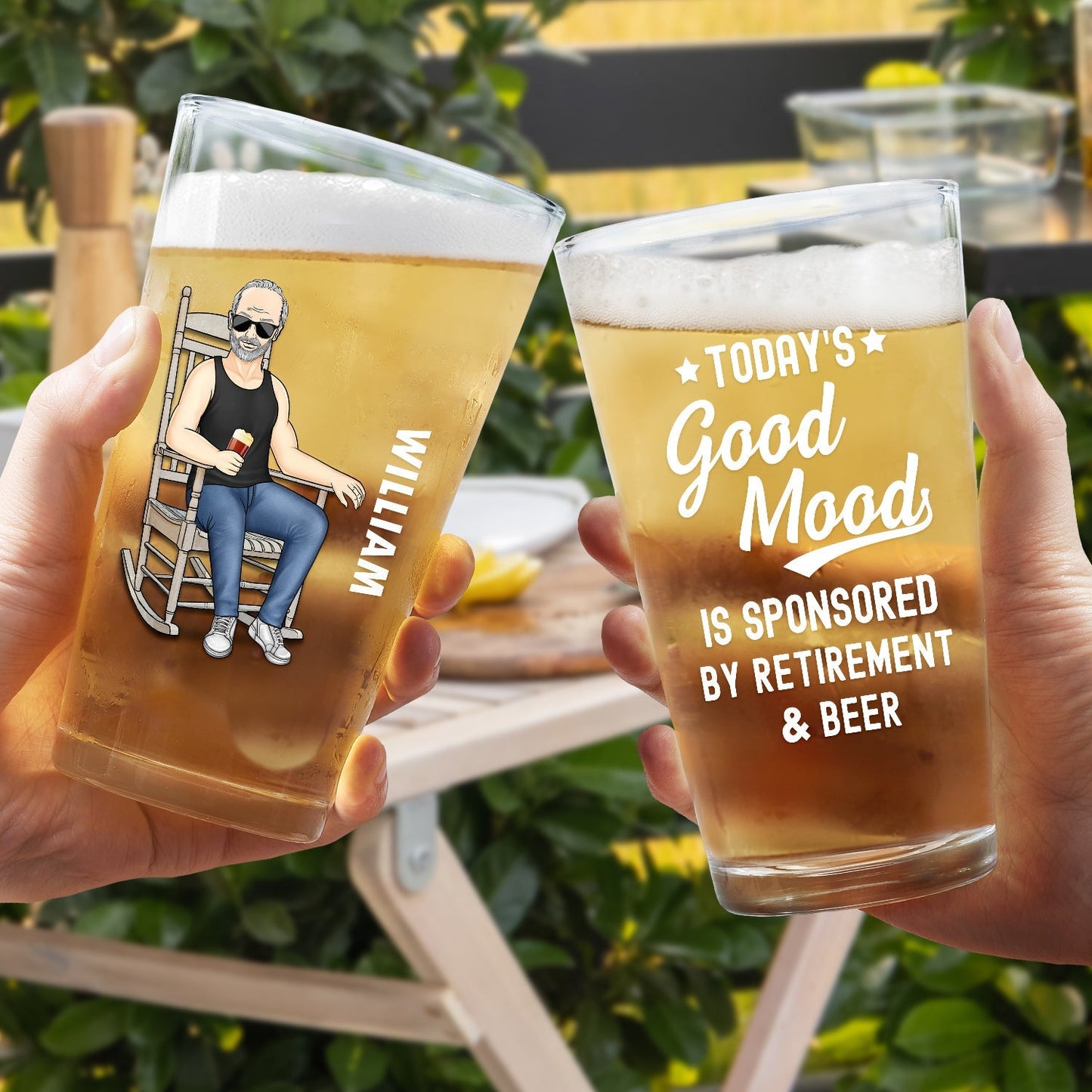 The Legend Has Retired - Personalized Beer Glass