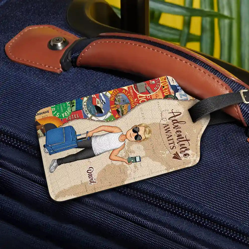 Travel, Gift For Yourself, Gift For Women, Gift For Men - And So The Adventure Begins Travel Lover - Personalized Luggage Tag