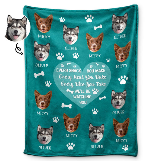 Personalized Photo Blanket - “We’ll Be Watching You” Pet Gift