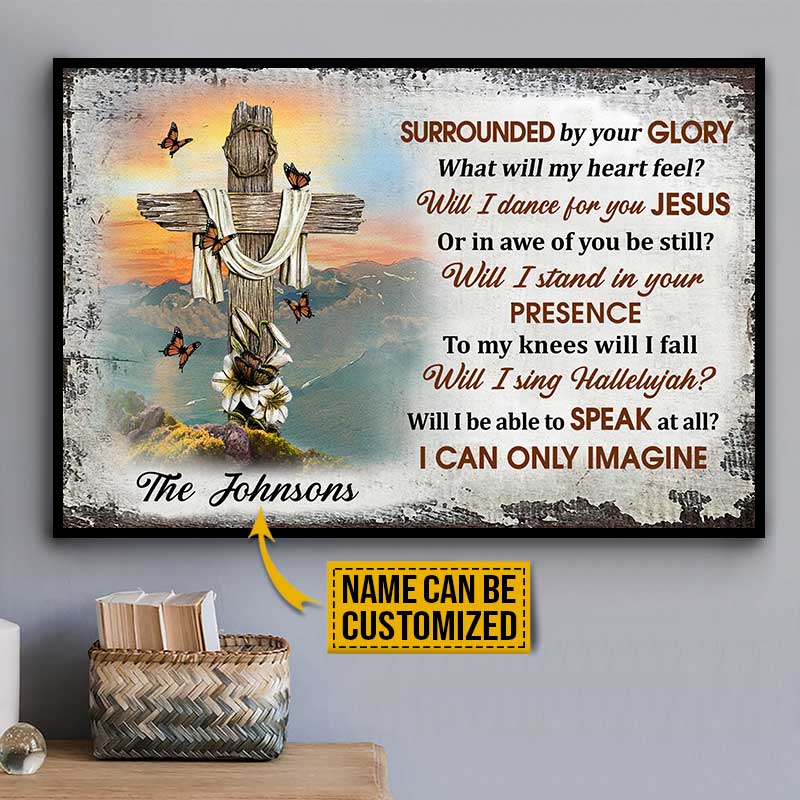 “I Can Only Imagine” - Personalized Christian Cross Canvas / Poster