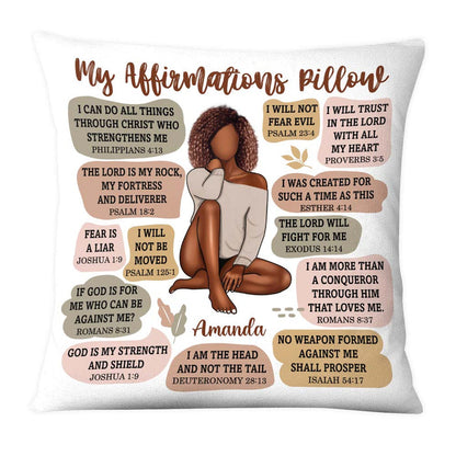A Daily Reminder of Faith & Grace - Personalized Christian Affirmation Pillow