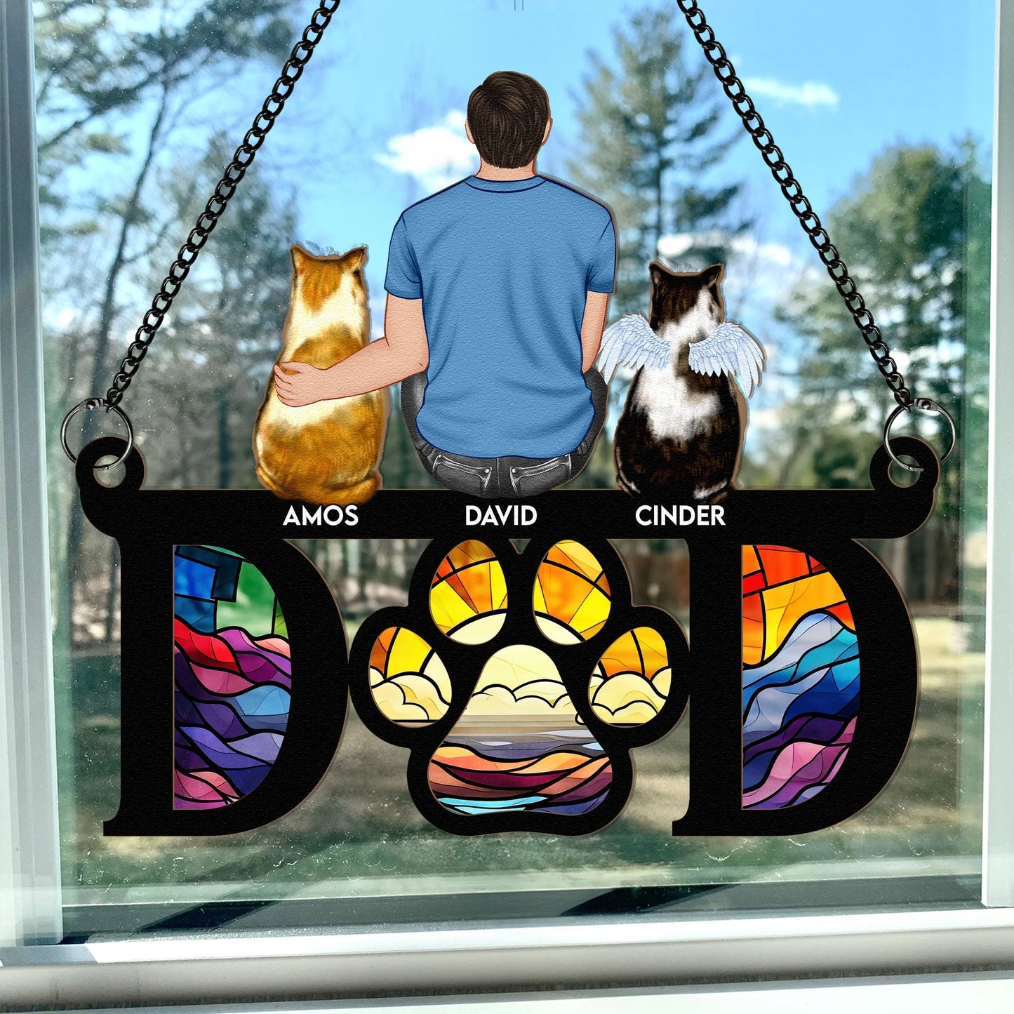 Pet Parents - Personalized Window Hanging Suncatcher Ornament