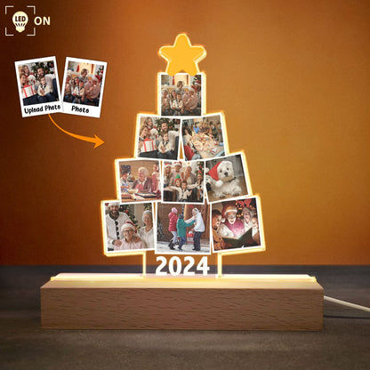 Photo Family Tree Christmas - Personalized Photo LED Light