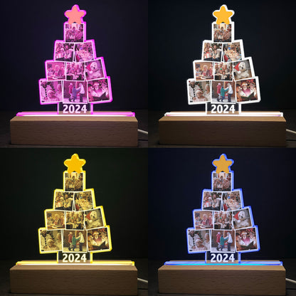 Photo Family Tree Christmas - Personalized Photo LED Light