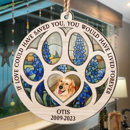 Ornament For Dog Who Passed Away - Personalized Photo Suncatcher Ornament