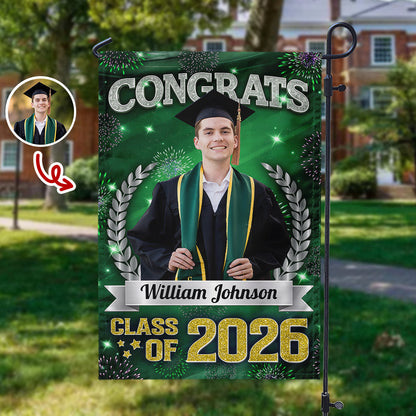 Personalized Graduation Garden Flag - “Class of 2026” Celebration