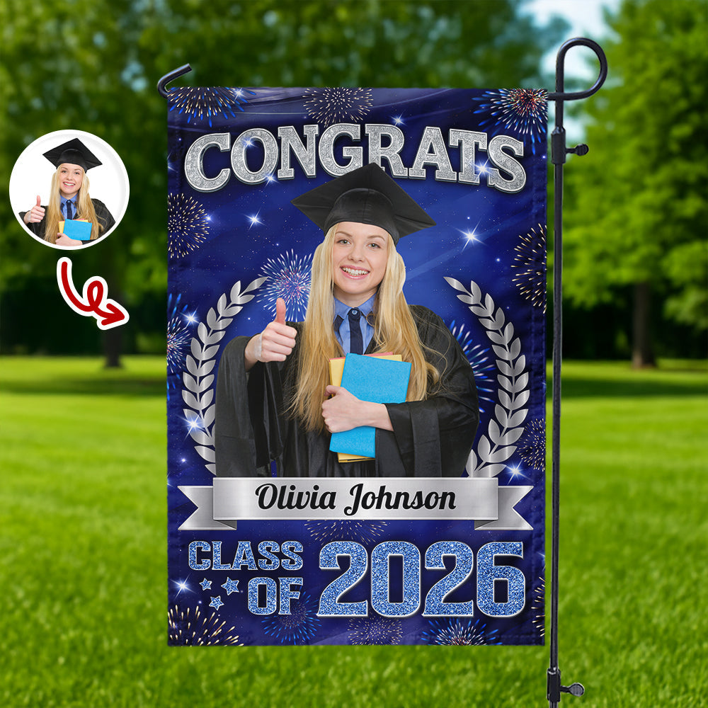 Personalized Graduation Garden Flag - “Class of 2026” Celebration