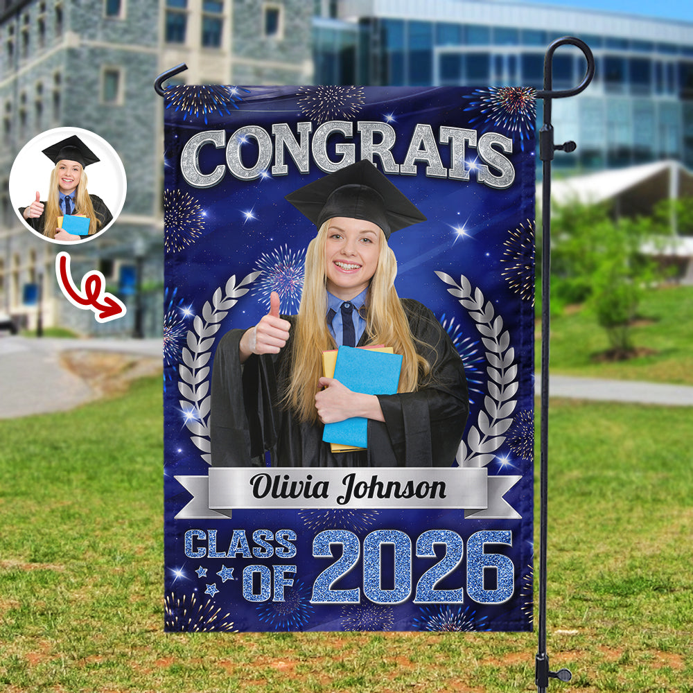 Personalized Graduation Garden Flag - “Class of 2026” Celebration