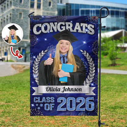 Personalized Graduation Garden Flag - “Class of 2026” Celebration