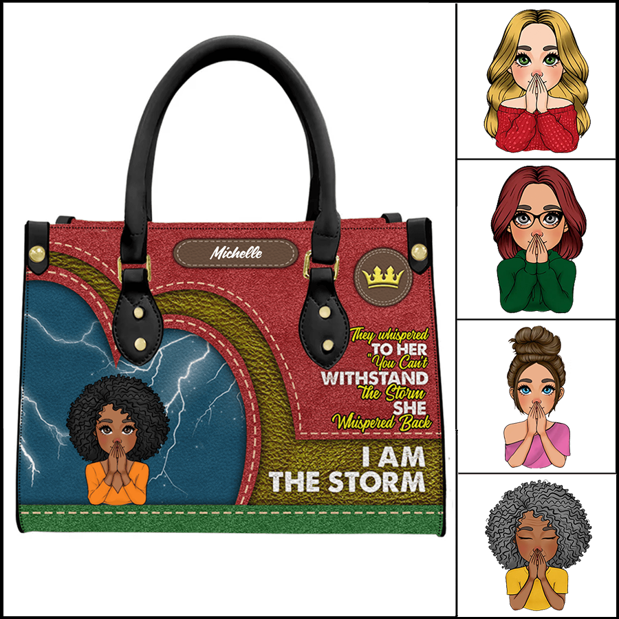 “I Am The Storm” Custom Handbag - Personalized Gift for Black Women