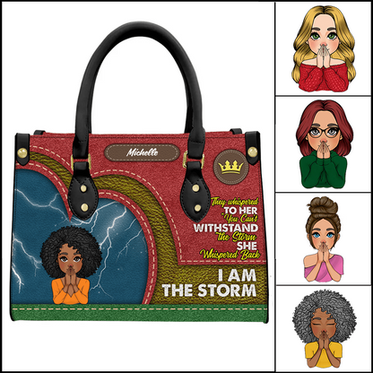“I Am The Storm” Custom Handbag - Personalized Gift for Black Women