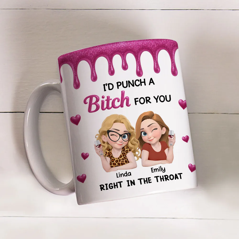 Punch For You My Girl Besties - Personalized Custom Soul Sisters Mug
