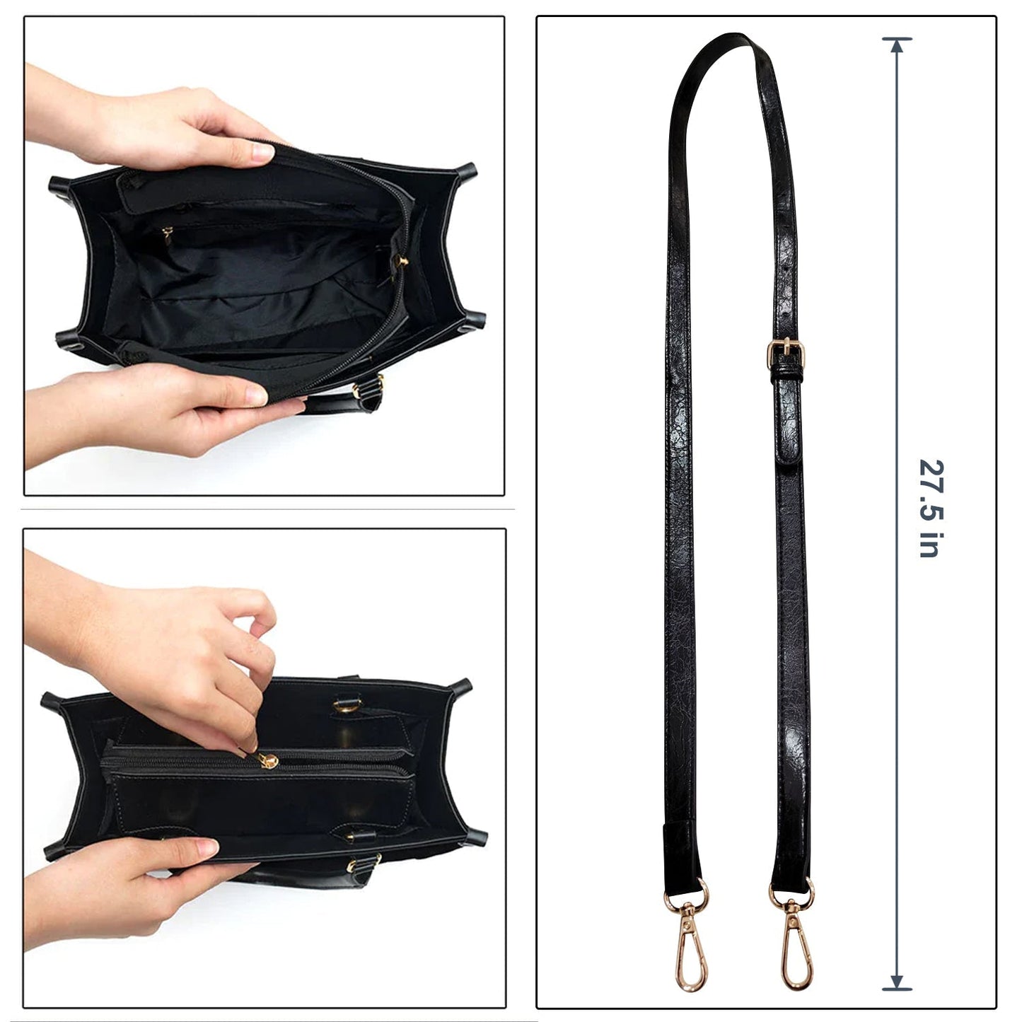 “This Awesome Mom Belongs To” Personalized Leather Bag - Custom Gift for Her