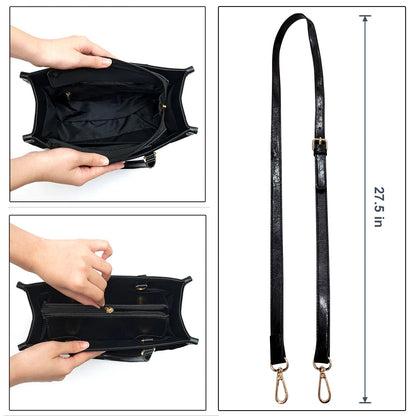 “This Awesome Mom Belongs To” Personalized Leather Bag - Custom Gift for Her