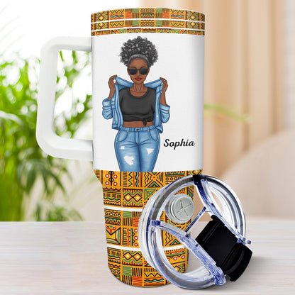 Dope Black Mom - Personalized 40oz Tumbler With Straw - Gift For Mom
