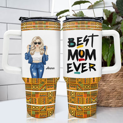 Dope Black Mom - Personalized 40oz Tumbler With Straw - Gift For Mom