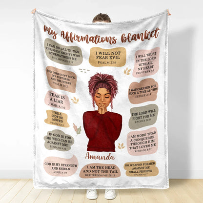 Gift For Yourself, Gift For Women - Christian My Affirmation - Personalized Fleece Blanket, Sherpa Blanket