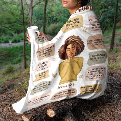 Gift For Yourself, Gift For Women - Christian My Affirmation - Personalized Fleece Blanket, Sherpa Blanket