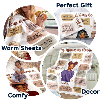 Gift For Yourself, Gift For Women - Christian My Affirmation - Personalized Fleece Blanket, Sherpa Blanket
