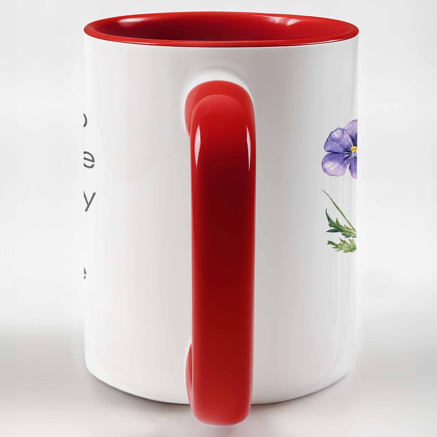 Personalized Officially Retired Mug - Purple Flower & Butterfly Design