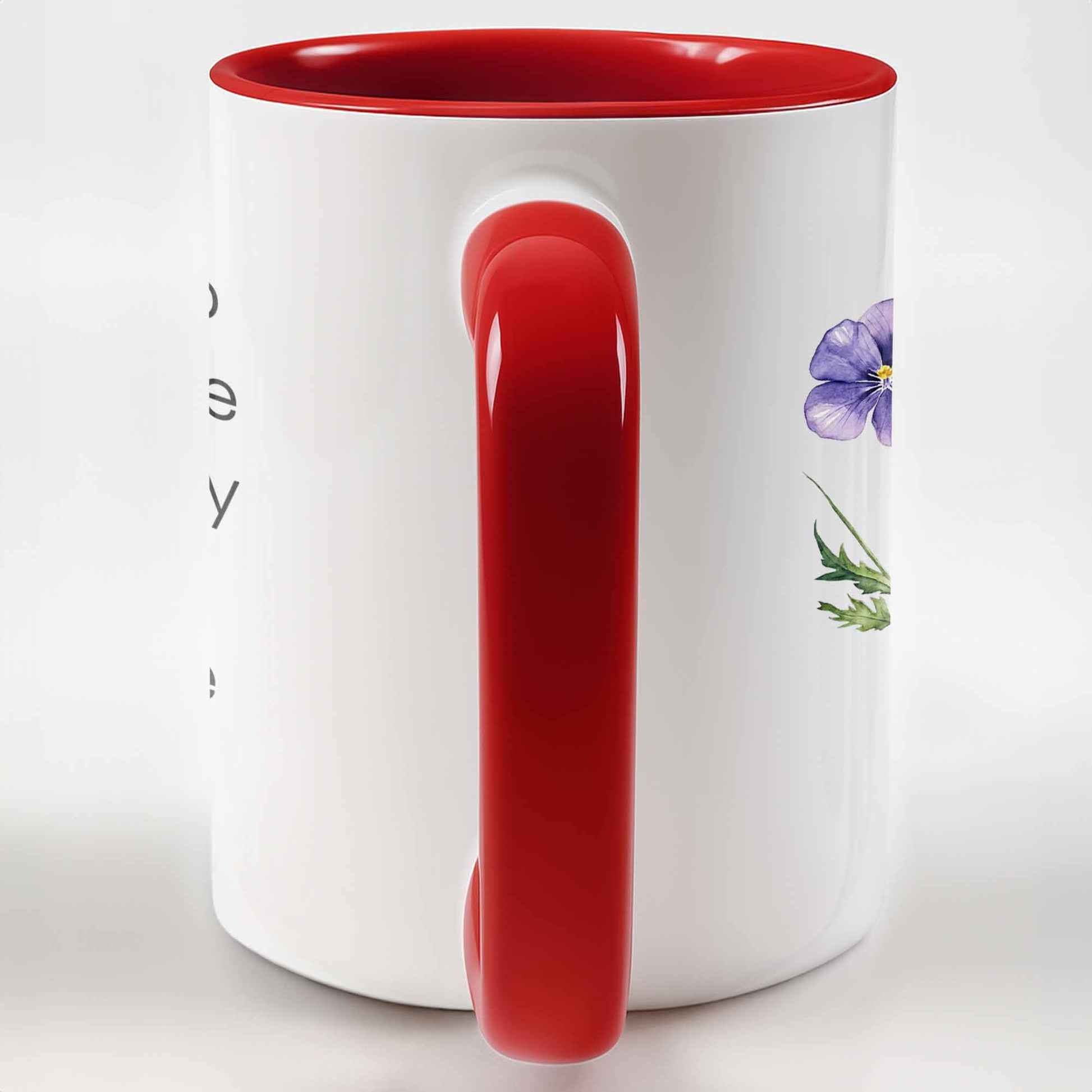 Personalized Officially Retired Mug - Purple Flower & Butterfly Design