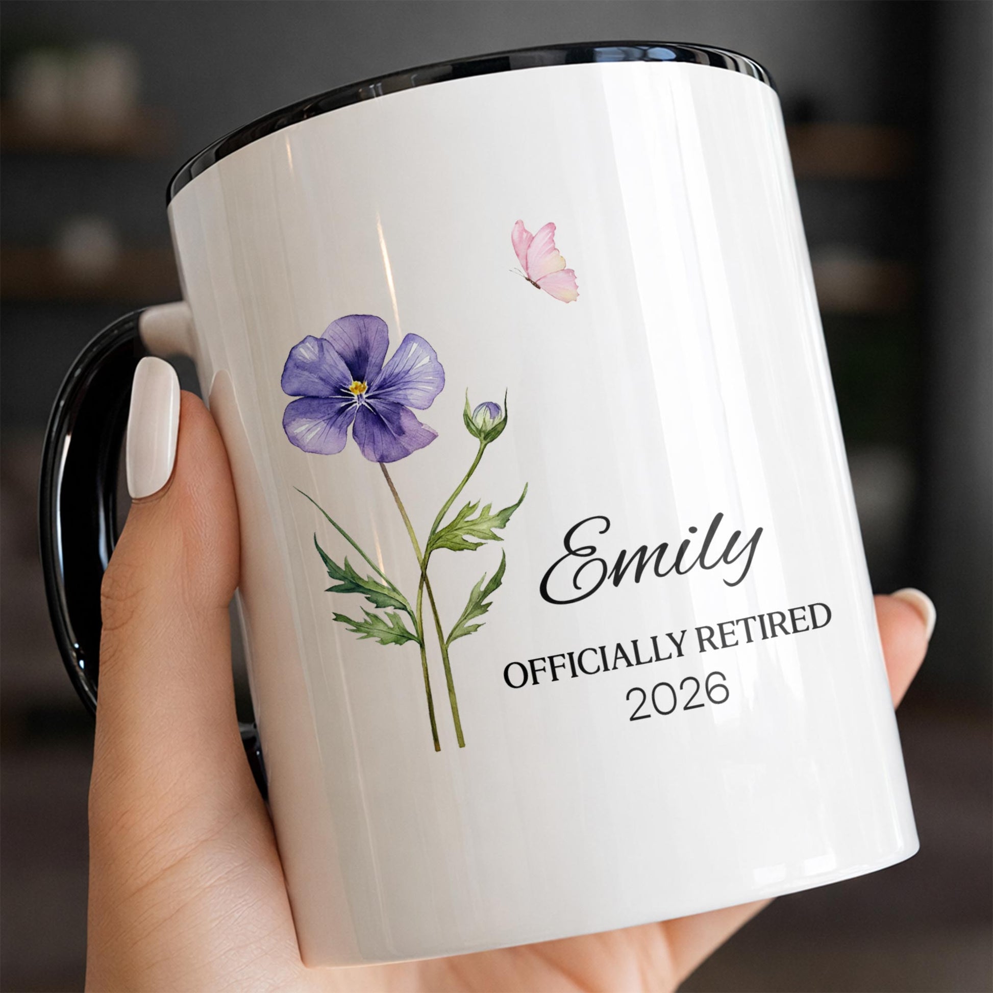 Officially Retired Time To Shine Brighter With Flower And Butterfly