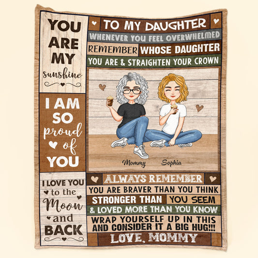 Remember You Are Braver Than You Think - Personalized Blanket - Christmas, New Year, Loving Gift Gift For Your Daughters, Your Sons, Your Baby Girl, Your Baby Boy, Grandkids