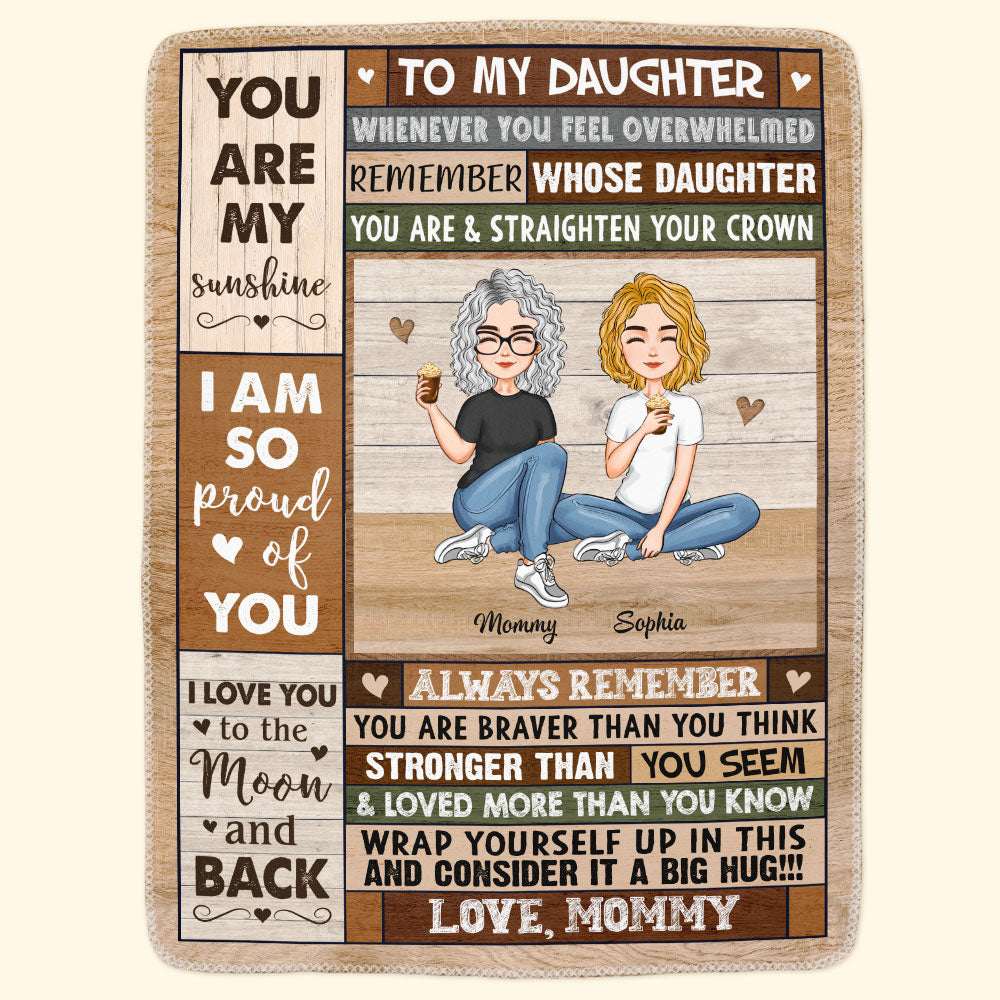 Remember You Are Braver Than You Think - Personalized Blanket - Christmas, New Year, Loving Gift Gift For Your Daughters, Your Sons, Your Baby Girl, Your Baby Boy, Grandkids
