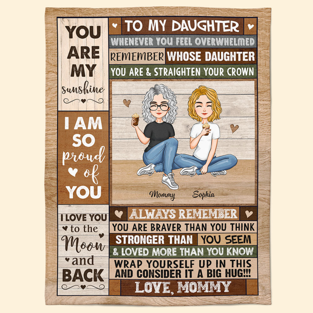 Remember You Are Braver Than You Think - Personalized Blanket - Christmas, New Year, Loving Gift Gift For Your Daughters, Your Sons, Your Baby Girl, Your Baby Boy, Grandkids