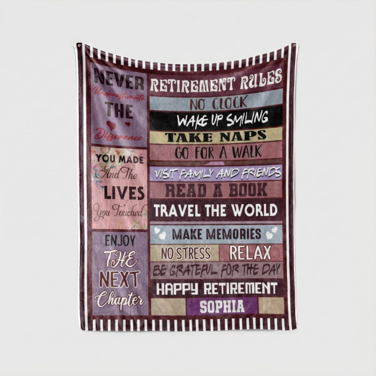 Personalized Custom Retirement Blanket - Retirement Gift For Colleagues, Mom, Dad, Grandparent