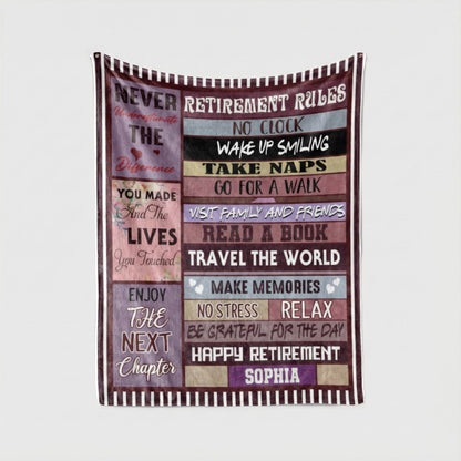 Personalized Custom Retirement Blanket - Retirement Gift For Colleagues, Mom, Dad, Grandparent