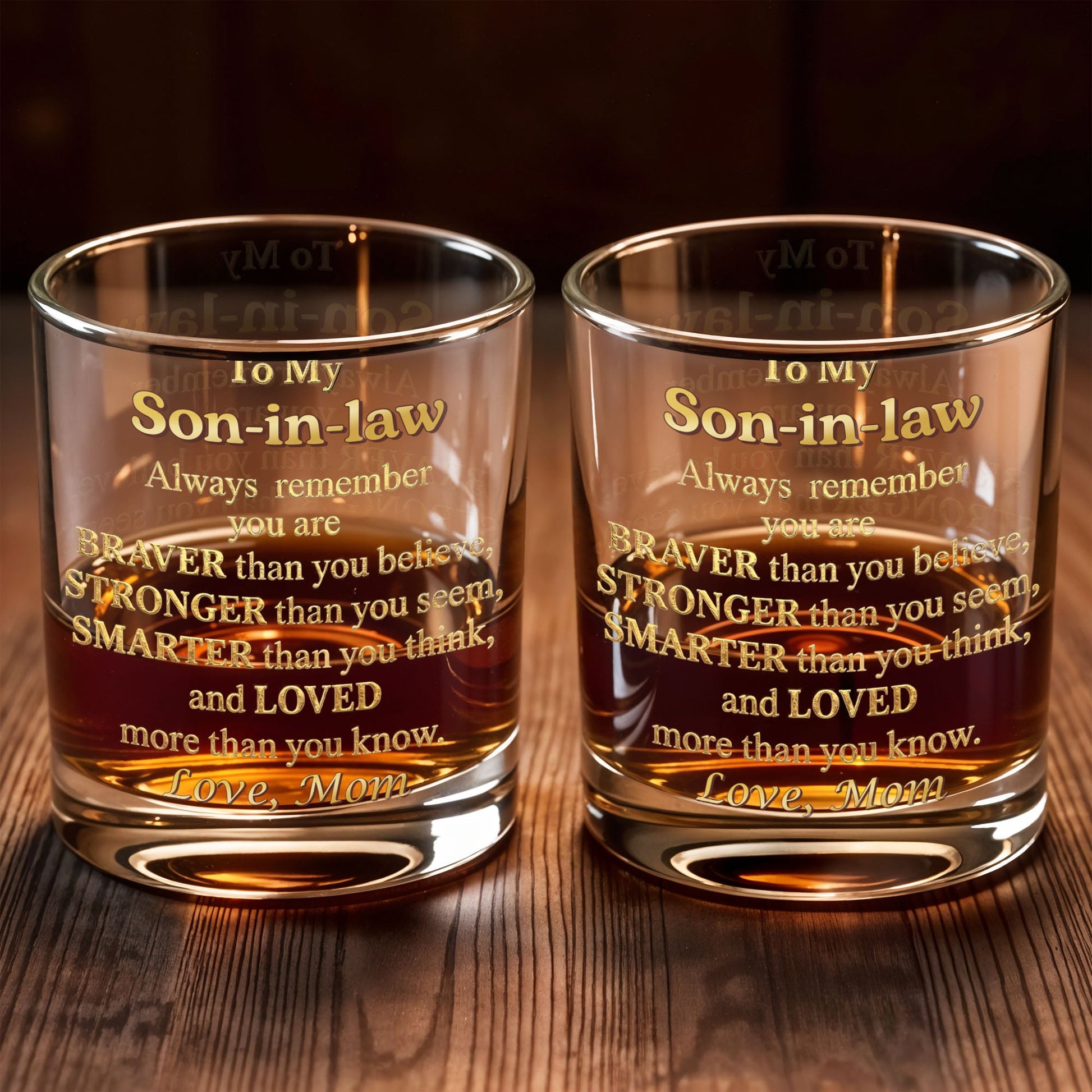 Personalized Son In Law Whiskey Glass for Daughter-in-Law / Son-in-Law image 6