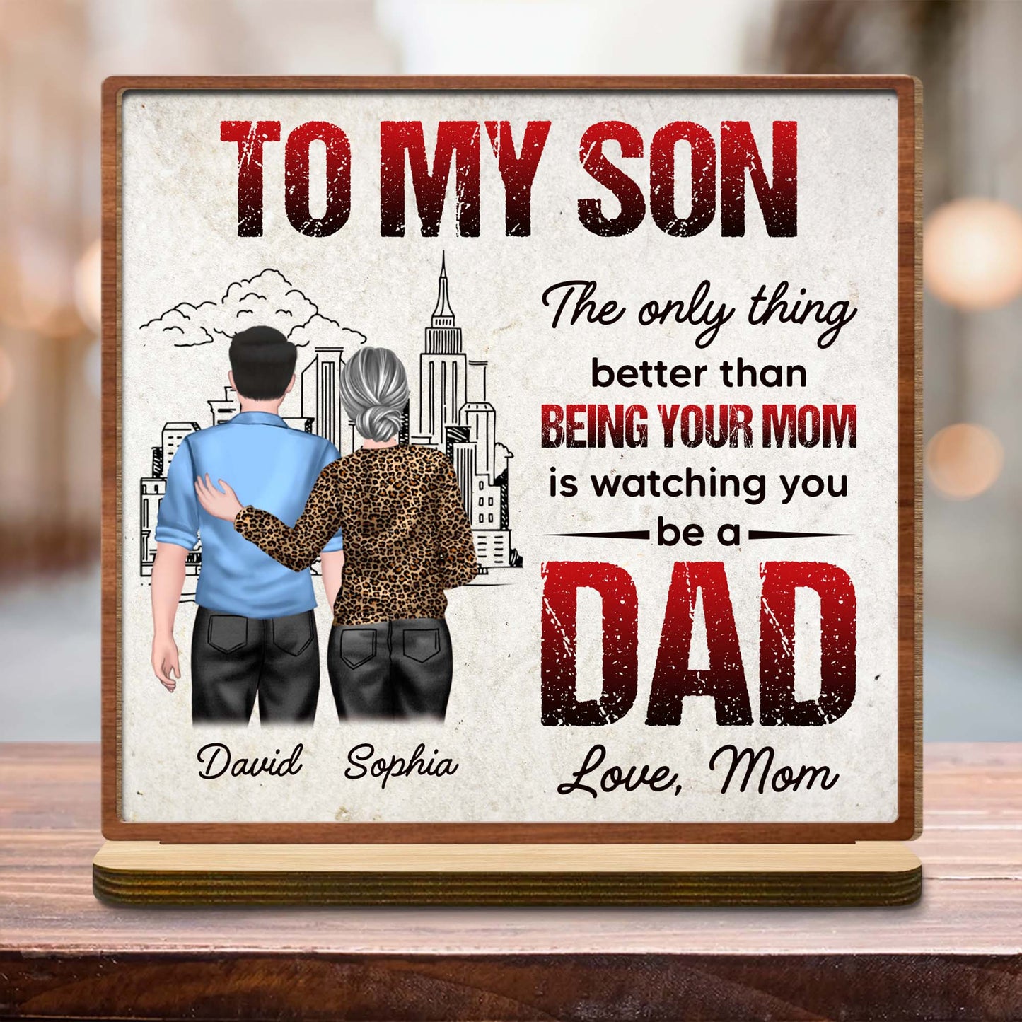 Wood Sign gift-ready design for Son/Grandson
