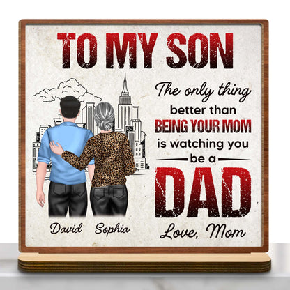 Personalized Son To Dad Wood Plaque for Son/Grandson with personalized design details for meaningful gifting image 6