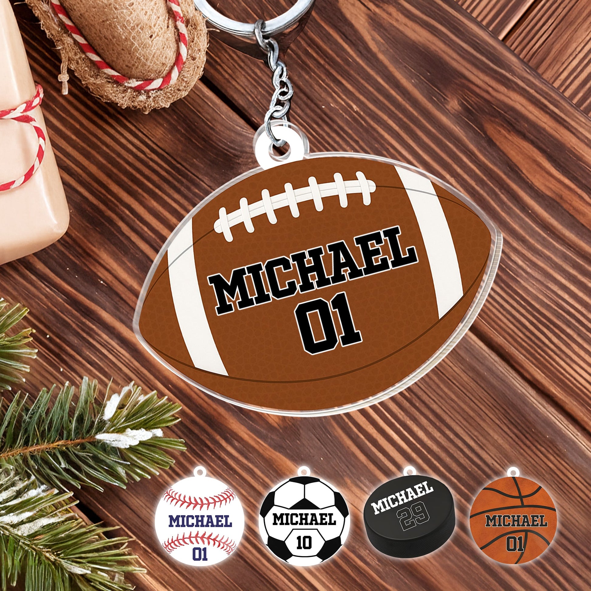Celebrate Your Favorite Sports Moments - Personalized Custom Acrylic Keychain