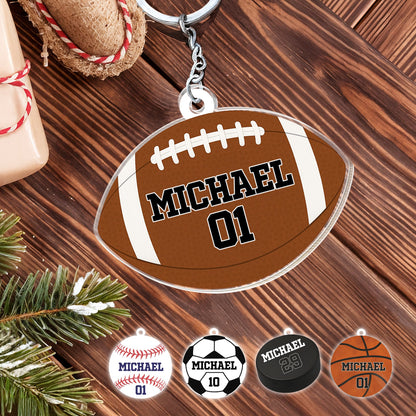 Celebrate Your Favorite Sports Moments - Personalized Custom Acrylic Keychain