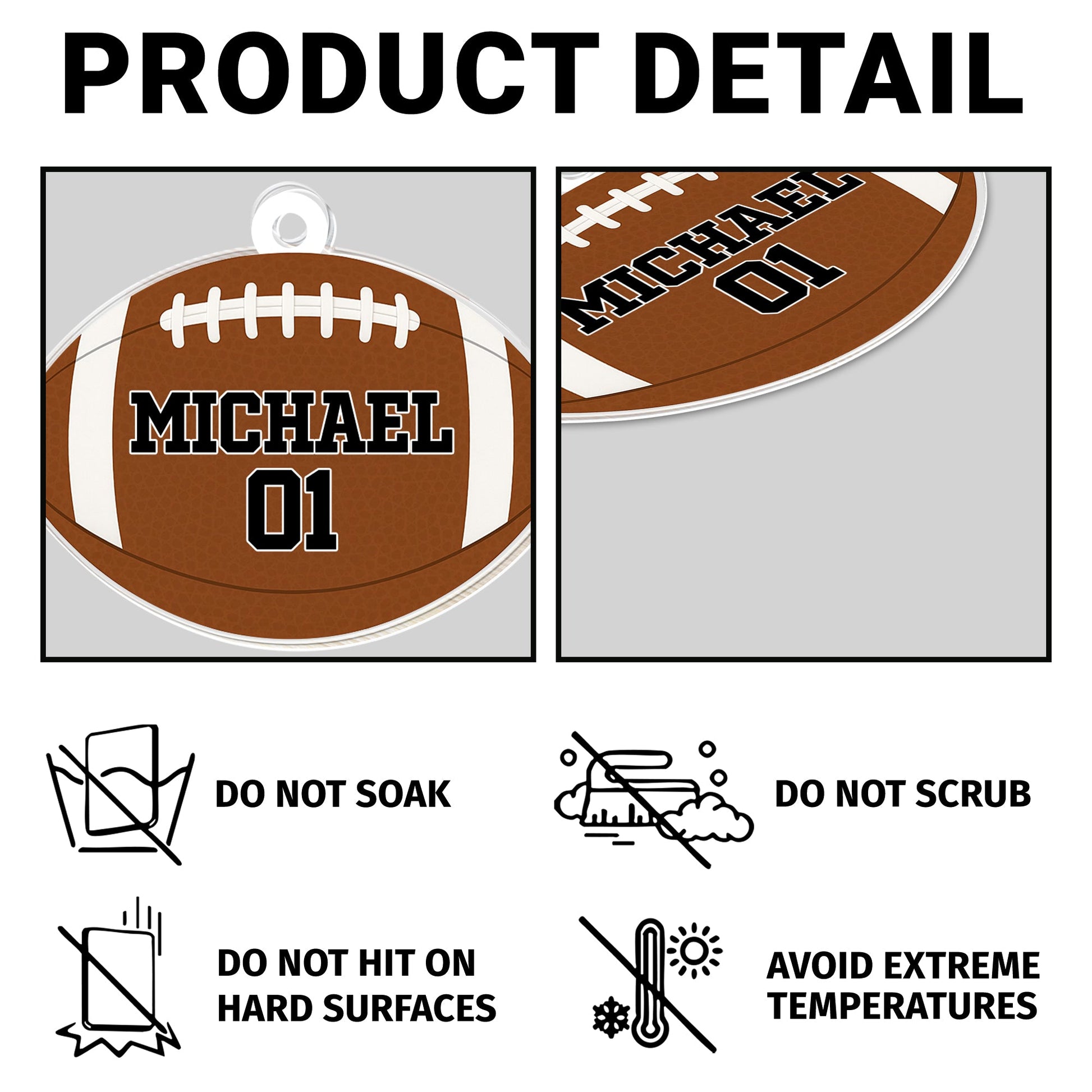Celebrate Your Favorite Sports Moments - Personalized Custom Acrylic Keychain