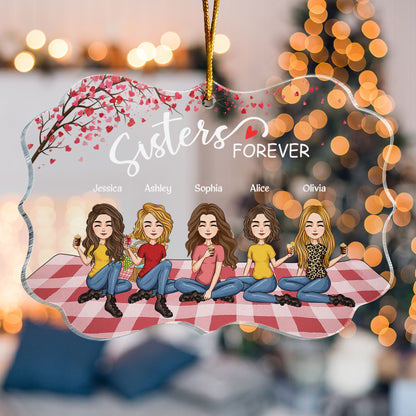 Sisters Forever 2 - Limited Version - Personalized Acrylic Ornament